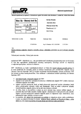 Oznámenie SPP o zmene doteraz známeho zápachu zemného