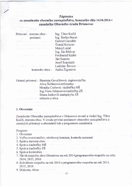 Zápisnica 14.4.2014
