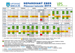 Plánovací kalendár 2014