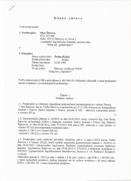 Kúpna zmluva – Štefan Ryljak