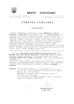 vEREJNÁ VYLÁŠKA