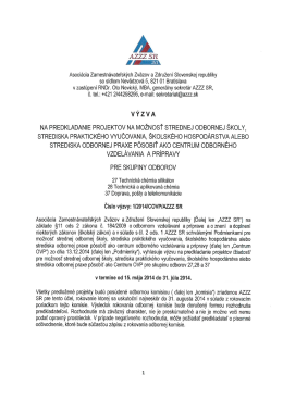 Výzva - Asociácia zamestnávateľských zväzov a združení