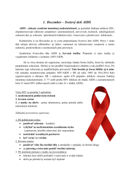 1. December – Svetový deň AIDS