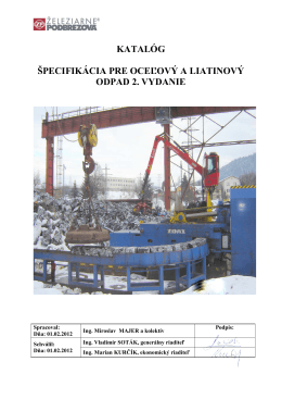katalóg špecifikácia pre oceľový a liatinový odpad 2