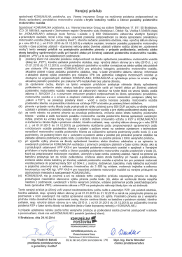 Verejný prísľub - Komunálna poisťovňa