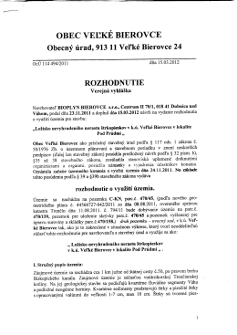 OBEC VEĽKÉ BIEROVCE - Adamovské Kochanovce