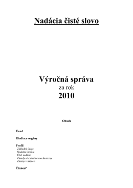 Výročná správa 2010