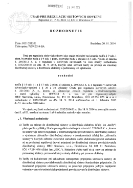 Cenník Distribúcie