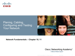 Configuring and Testing Your Network