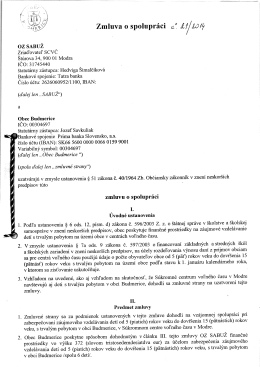 Zmluva o spolupráci a? „í//w/ý