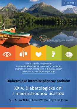 XXIV. Diabetologické dni s medzinárodnou účasťou