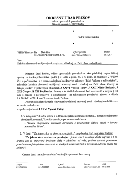 OKRESNÝ ÚRAD PREŠOV