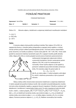 FYZIKÁLNÉ PRAKTIKUM