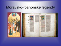 MORAVSKO-PANÓNSKE LEGENDY