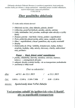Zber použitého oblečenia