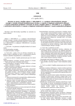 136/2011 Zákon, ktorým sa mení a dopĺňa zákon č. 309