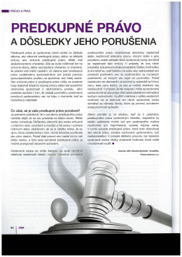 Predkupn&eacute; pr&aacute;vo PDF