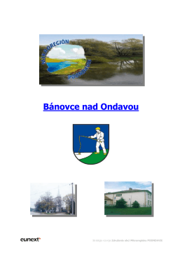 Program Rozvoja - obec Bánovce nad Ondavou