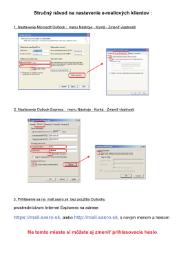 Stručn&yacute; n&aacute;vod na nastavenie e