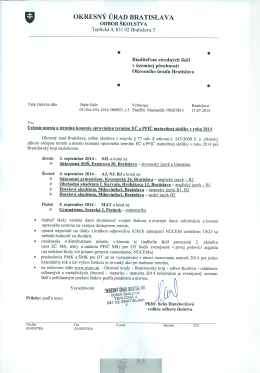Určenie miesta a termínu konania opravnému termínu EČ a PFIČ