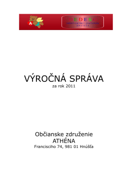 Výročná správa za rok 2011 (pdf, 1,12 MB)