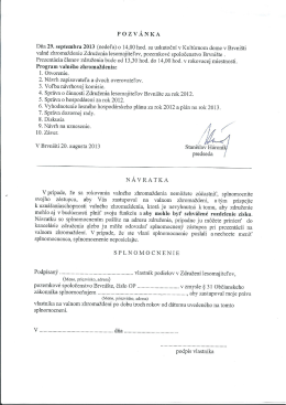 POZVÁNKA - zlmbrvniste.sk