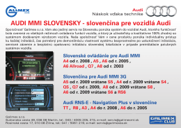 AUDI MMI - GALIMEX sro