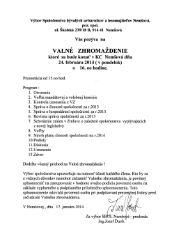 VZ pozv&aacute;nka 2014