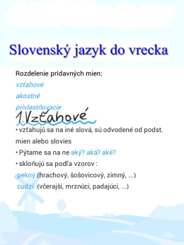 Najkrajšie poznámky z vyučovacej hodiny 5