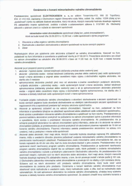 Oznámenie o konaní mimoriadneho valného