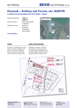Pozemok – Košťany nad Turcom, okr. MARTIN /pdf