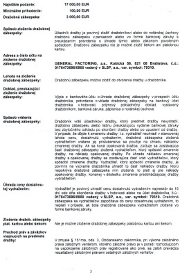 Sp&ocirc;sob zloženia dražobnej z&aacute;bezpeky