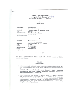 Dotacia 2013 - Humensk&aacute; telev&iacute;zia