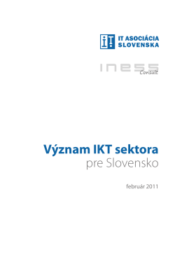 INESS - Význam IKT sektora pre Slovensko