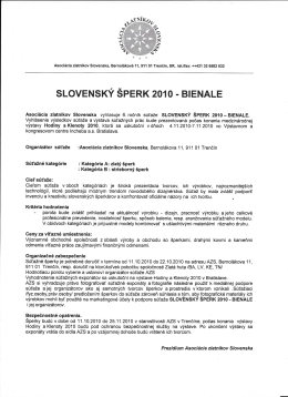 SLOVENSKÝ ŠPERK 2010 - BIENALE