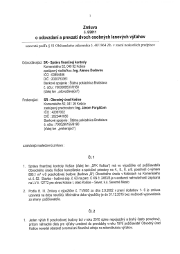 Zmluva č. 5r2011 - Správa finančnej kontroly Košice