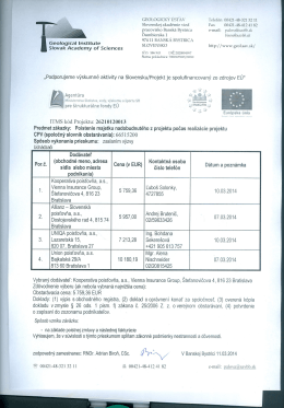 GEOLOGICK&Yacute; &Uacute;STAV Telef&oacute;n 00421-48
