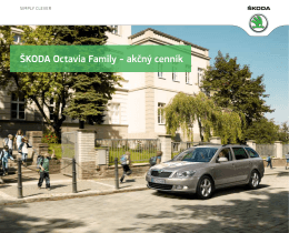 ŠKODA Octavia Family – akčný cenník