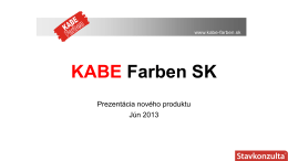 Prezentácia KABE therm - kabe