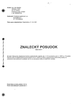 Znalec: Ing. Jan Breni&scaron;in