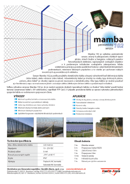 Perimetrick&yacute; senzor Mamba 102 - KomBit