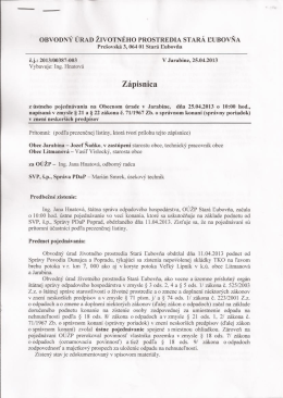 Z&aacute;pisnica z &uacute;stneho pojedn&aacute;vania