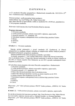 z&Aacute;PISNIcA - Budmerice