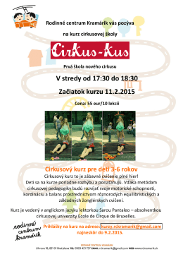 Cirkus-kus - Rodinné centrum Kramárik