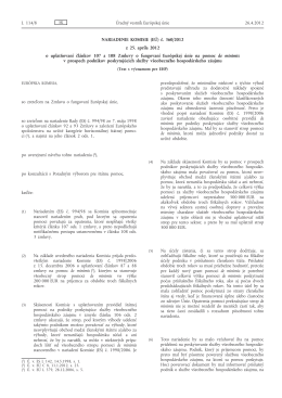 Nariadenie Komisie (EÚ) č. 360/2012 z 25. apríla 2012 o
