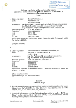 18093 Dohoda o preložke telekomunikačného vedenia
