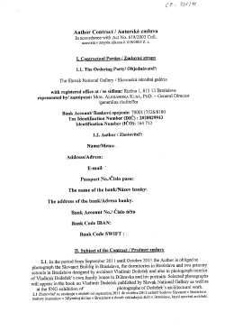 Autorsk&aacute; zmluva CE 231/2011