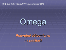 Prezentácia programu Omega