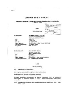 Zmluva o dielo č. 0110_2013