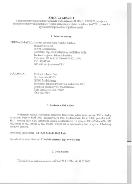 ZMLÜVA EJSÍZŰ l 4 o najme nebytových priestorov uzavretá podľa